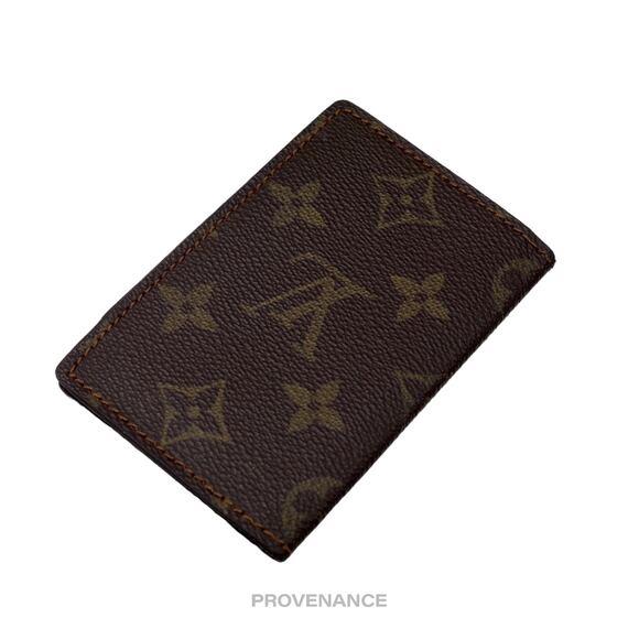 🔴 Louis Vuitton Pocket Organizer Card Wallet  - Monogram Small "f" - Picture 4 of 7